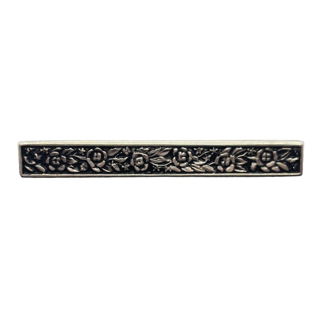 Vintage MFA Museum of Fine Arts Sterling Silver Flower Bar Brooch Pin